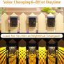 Solar Fence Lights, 6 Pack Garden Solar Fence Lights with Warm White and Multi-Colour Changing Modes Image 4