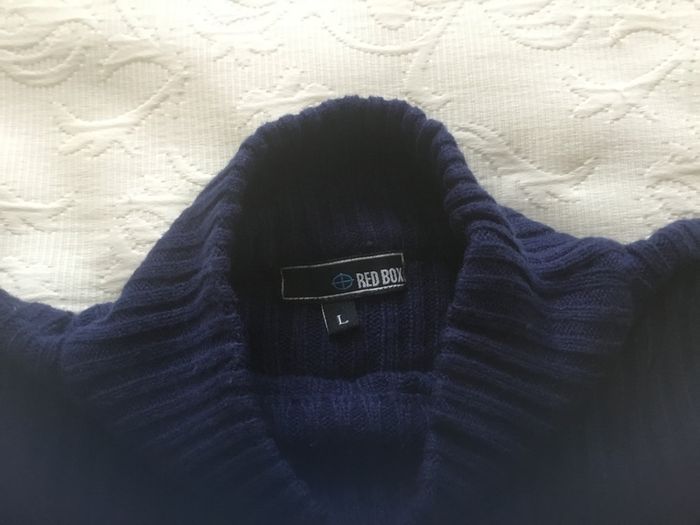 Red box mens high neck jumper