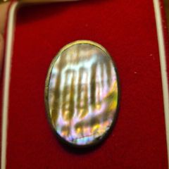 Vintage Oval Mother of Pearl Brooch