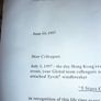 Hong Kong... CHINA .... Commemorative Dupont Jacket. July 1st 1997 Limited Edition with papers. Image 4