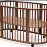 Stokke Changing table and cot in warm brown colour Image 3