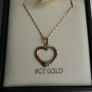 9ct Sold Gold  375 Heart pendant on 18" chain in original box Image 4