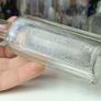 483 - Set of 7 Vintage Clear Glass Screw Cork Top Collectible Decorative Bottles Image 8