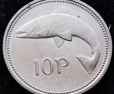 [#226] - Ireland 1993 | Irish 10p | Ten Pence | Salmon | KM.29 | AU