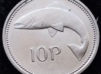 [#226] - Ireland 1993 | Irish 10p | Ten Pence | Salmon | KM.29 | AU
