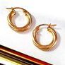 Vintage 9ct Gold Twist/Rope Earrings Image 6
