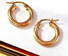 Vintage 9ct Gold Twist/Rope Earrings