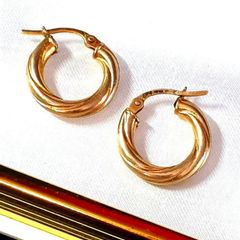 Vintage 9ct Gold Twist/Rope Earrings