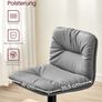 Bar Stool Set of 2 360 Swivel Black Image 2