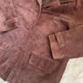 Genuine Leather Suede Jacket Size L In rich chocolate brown calour Vintage oversized Fit Unisex Image 2