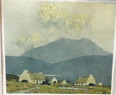 Signed Paul Henry "Evening on Killary Bay" Photolithograph print