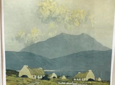Signed Paul Henry "Evening on Killary Bay" Photolithograph print