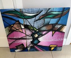 Abstract oil painting