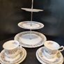 PARAGON "Meadowvale" Fine Bone China 2 Teacup Trio and a Cake Stand Image 3