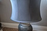 Large Silver and Grey Mosaic table lamp