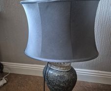 Large Silver and Grey Mosaic table lamp