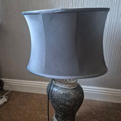 Large Silver and Grey Mosaic table lamp
