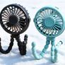 Tripod usb rechargeable fan black/blueish green 2 for 20 Image 2