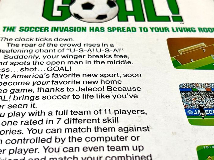 Goal for Nintendo NES Boxed