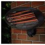 Electric Quartz Garden-Patio Heater, Freestanding or Wall Mountable Design, Safety Overheat Protection, Adjustable Height and 45 Degree Tilt, 3 Heat Settings, 2000 W, Image 3