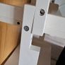 White Wooden Ladder Bookshelf / Leaning Wall Shelves 5 Tier Image 2