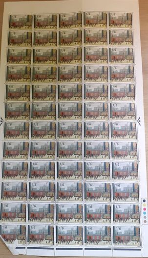 Sheets of Vintage UK Postage Stamps