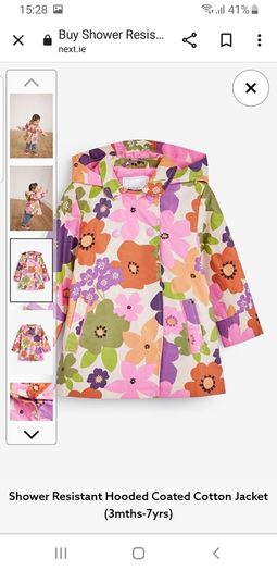 Next Shower Resistant Hooded Coated Cotton Jacket