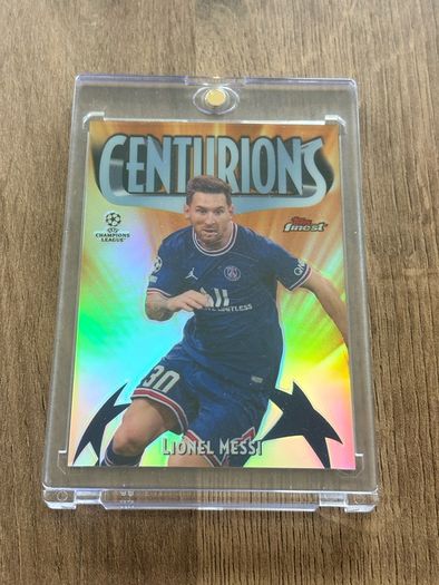 Lionel Messi 2021 Topps Finest UEFA UCL 1998 Centurions #TC9 Case Hit Argentina