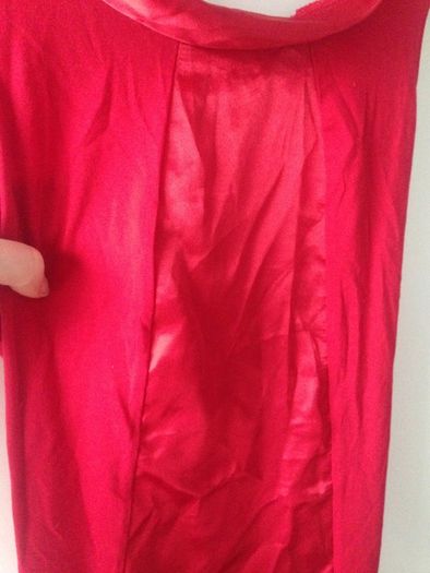 'Only' red satin/cotton top