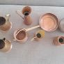 copper and brass jugs, pot and pan Image 3