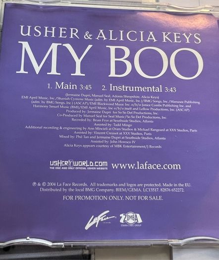 Usher And Alicia Keys - My Boo  Ep Cd