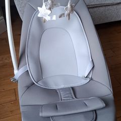 Bouncer/rocker, activity mat and toys