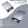 Postal Scales Digital 39kg/86lb, Parcel Shipping Scales, Postage Scales Mail Weighing with Hold Tare Function for office, Warehouse, Letter, Includes USB Cable, Tape Measure, Blue. Image 7