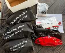 Tesla Model Y Red Aluminium Caliper Covers Brand New
