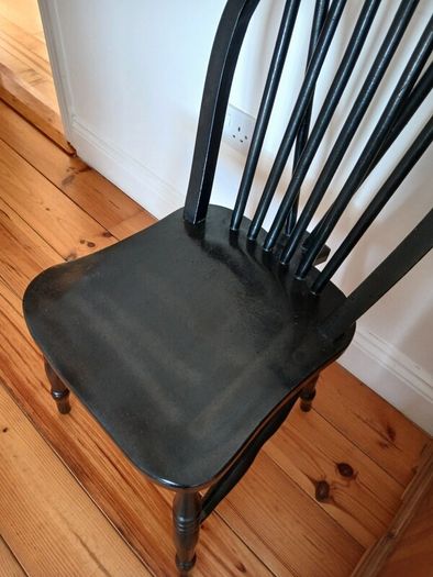Hand Painted Black Versatile vintage chair