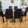 Glass dining table set with 6 chairs Free Delivery Image 4