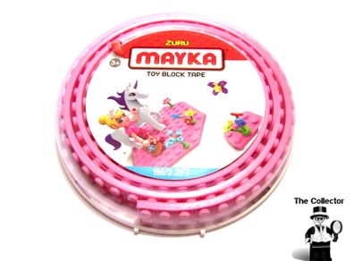 LEGO ZURU MAYKA Tape Pink 2 Stud Wide 1 Metres Long 3.2 FT Adhesive Toy Block Tape Brand New Sealed