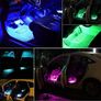 25312 Car RGB LED Strip Interior Light Multicolor Music Atmosphere Sound Active Foot LED Light Strip LED Lighting with USB Cigar Port Image 7