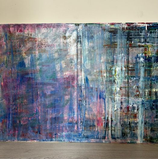 Large abstract textured painting