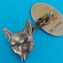 9 Ct Gold Gents "FOX" Cuff Links Sheffield 1972 8.1g Image 2