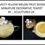 A Collection Of 8 Novelty Miniature Decorative Fruit and Vegetable Teapots By Sculptures Uk Image 6