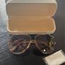 Chloe Isidora metal aviator sunglasses rose gold-tone metal wireframe, gradient lenses & White case Image 5