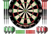 PDC Tournament Dart Board, Ultra-Thin Wire System, High-Density Sisal | Available as Board Set or Cabinet Set with Steel Tip Darts