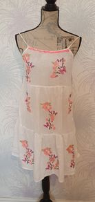 Summer white embroidered dress