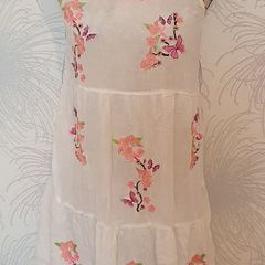 Summer white embroidered dress