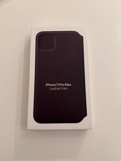 iPhone 11 Pro Max Leather Folio Aubergine