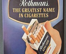 Vintage Style Metal Sign, ROTHMANS cigarette advertisement.
