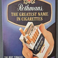 Vintage Style Metal Sign, ROTHMANS cigarette advertisement.