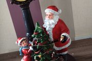 Christmas Light Up Musical Santa and Clock