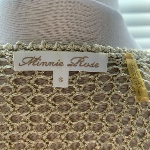 Gold cardigan/ cover-up. Size S